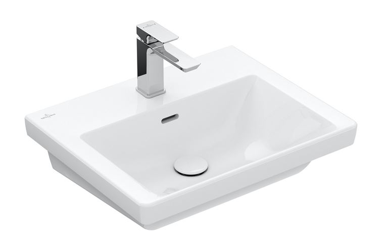 VILLEROY & BOCH SUBWAY 3.0 umyvadlo 55 cm, s otvorem pro baterii a přepadem, alpská bílá 4A70F401 Obrázek - fotka