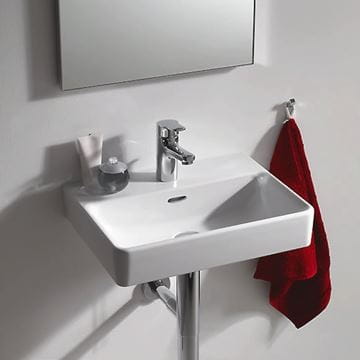LAUFEN MEDA umývátko 45 cm, s otvorem pro baterii a přepadem H8151110001041 Obrázek - fotka