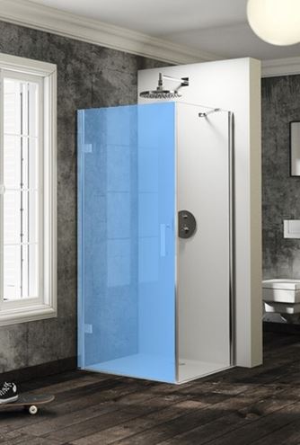 HÜPPE SOLVA boční stěna 90x200 cm, lesklá stříbrná/čiré sklo S20703.092.321 Obrázek - fotka