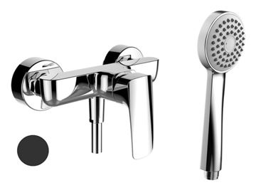 LAUFEN LAURIN sprchový set s baterií, ruční sprcha, hadice, matná černá