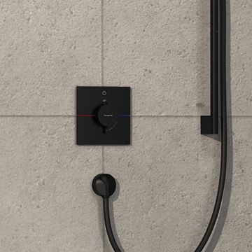 HANSGROHE SHOWERSELECT COMFORT E podomítková termostatická baterie, matná černá 15571670 Obrázek - fotka