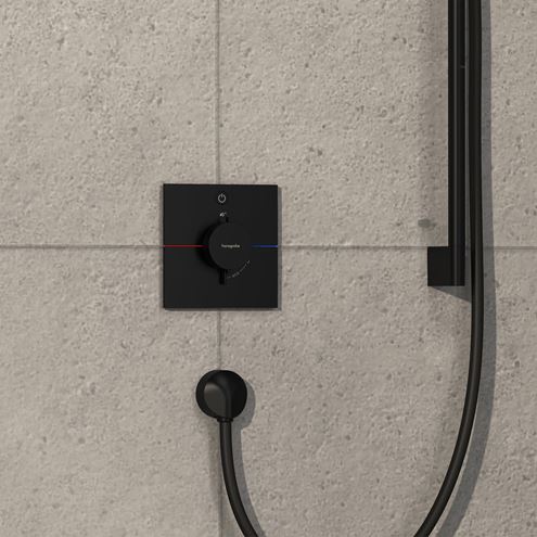 HANSGROHE SHOWERSELECT COMFORT E podomítková termostatická baterie, matná černá 15571670 Obrázek - fotka