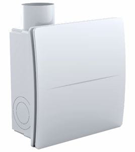 AERAULIQA QXD T radiální ventilátor 75 mm, nástěnný/stropní, s časovačem a zpětnou klapkou