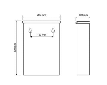 BEMETA odpadkový koš 6 l, závěsný 101915055 Technický nákres