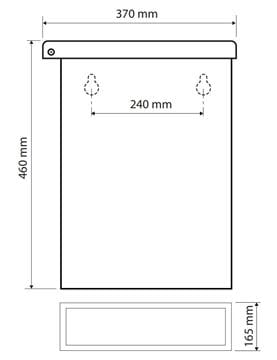 BEMETA odpadkový koš 25 l, závěsný 125115041 Technický nákres