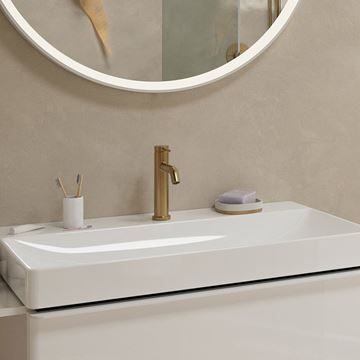 HANSGROHE TECTURIS S umyvadlová stojánková baterie, CoolStart, EcoSmart+, kartáčovaný bronz 73312140 Obrázek - fotka
