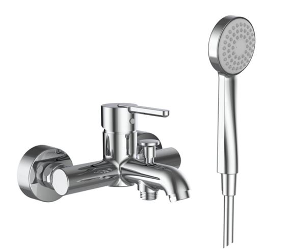 LAUFEN LUA vanová nástěnná baterie, s přepínačem, se sprchovou soupravou, chrom H3210810041311 Obrázek - Hlavní obrázek