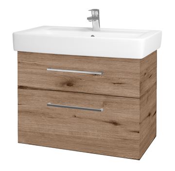 DŘEVOJAS PROJECT SZZ2 80 skříňka pod umyvadlo 79x44,8x56 cm, 2 zásuvky, úchytka chrom lesk, herkules 416515-T04 Obrázek - fotka