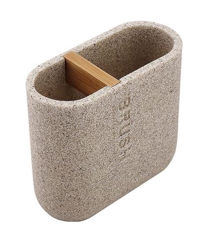 NIMCO KORA nádobka, polyresin, pískově béžová/bambus KO 24057-86 Obrázek - Hlavní obrázek