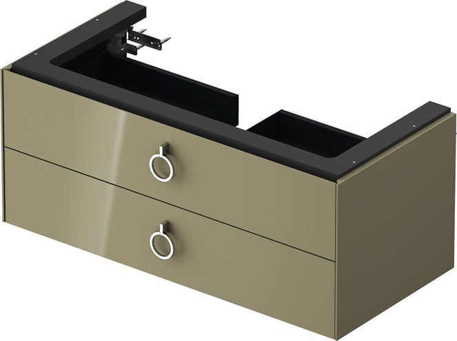 DURAVIT WHITE TULIP skříňka pod umyvadlo 98,4x45,8x41 cm, 2 zásuvky, kamenně šedá vysoký lesk WT43520H2H2 Obrázek - Hlavní obrázek