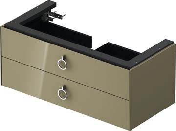 DURAVIT WHITE TULIP skříňka pod umyvadlo 98,4x45,8x41 cm, 2 zásuvky, kamenně šedá vysoký lesk