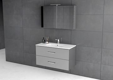 CONCEPT 250 zrcadlová skříňka 80x60x16 cm, osvětlení, s vypínačem a el. zásuvkou, antracit lesk PTA-017 Obrázek - fotka