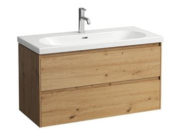 LAUFEN LANI skříňka pod dvojumyvadlo 98,4x44,8x51,5 cm, 2 zásuvky, s organizérem, divoký dub H4035621122671 Obrázek - fotka