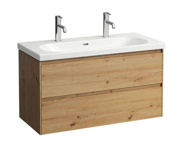 LAUFEN LANI skříňka pod dvojumyvadlo 98,4x44,8x51,5 cm, 2 zásuvky, s organizérem, divoký dub H4035621122671 Obrázek - Hlavní obrázek