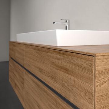 VILLEROY & BOCH COLLARO skříňka pod umyvadlo 160x54,8x50 cm, 4 zásuvky, s osvětlením, Oak Kansas C031B0RH Obrázek - fotka