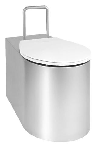 AZP BRNO bezbariérové stacionární WC, se sedátkem, zadní odpad, nerez AUZ 08 INV Obrázek - Hlavní obrázek