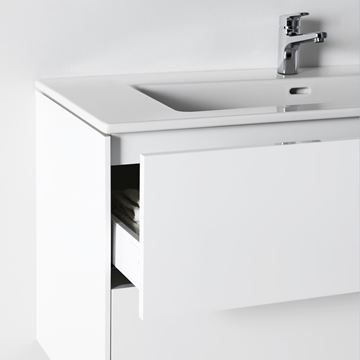 LAUFEN PRO S skříňka s umyvadlem 80x50x61 cm, 2 zásuvky, Push-open, s organizérem, matná bílá H8649612601041 Obrázek - fotka