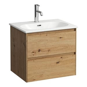 LAUFEN LUA skříňka s umyvadlem 60x45,5x52,5 cm, 2 zásuvky, dub