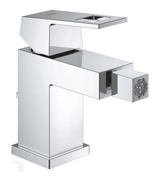 GROHE EUROCUBE bidetová stojánková baterie, s odtokovou soupravou, Water Saving, chrom