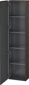 DURAVIT L-CUBE vysoká skříňka 40x24,3x176 cm, 1 dvířka, panty vlevo, Push-open, Dark Brushed Oak