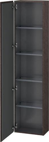 DURAVIT L-CUBE vysoká skříňka 40x24,3x176 cm, 1 dvířka, panty vlevo, Push-open, Dark Brushed Oak LC1170L7272 Obrázek - Hlavní obrázek