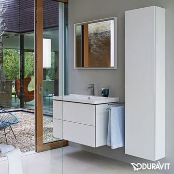 DURAVIT L-CUBE vysoká skříňka 40x24,3x176 cm, 1 dvířka, panty vpravo, Push-open, Dark Brushed Oak LC1170R7272 Obrázek - fotka