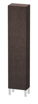 DURAVIT L-CUBE vysoká skříňka 40x24,3x176 cm, 1 dvířka, panty vpravo, Push-open, Dark Brushed Oak
