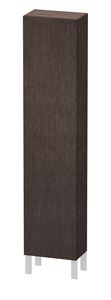 DURAVIT L-CUBE vysoká skříňka 40x24,3x176 cm, 1 dvířka, panty vpravo, Push-open, Dark Brushed Oak