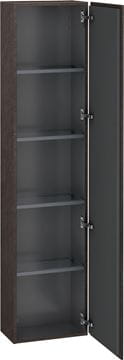 DURAVIT L-CUBE vysoká skříňka 40x24,3x176 cm, 1 dvířka, panty vpravo, Push-open, Dark Brushed Oak LC1170R7272 Obrázek - fotka