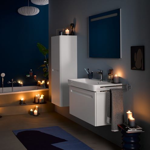 DURAVIT NO.1 nízká skříňka 40x36x132 cm, 1 dvířka, panty vlevo, matná bílá N11308L18180000 Obrázek - fotka