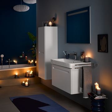 DURAVIT NO.1 nízká skříňka 40x36x132 cm, 1 dvířka, panty vlevo, matná bílá N11308L18180000 Obrázek - fotka