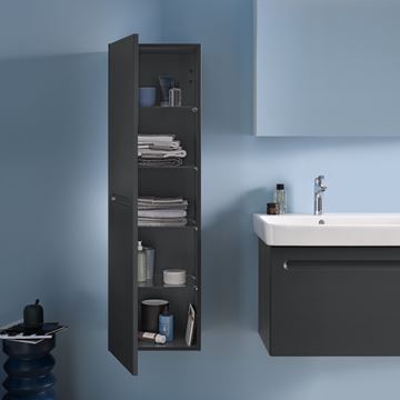 DURAVIT NO.1 nízká skříňka 40x36x132 cm, 1 dvířka, panty vlevo, matný grafit N11308L49490000 Obrázek - fotka