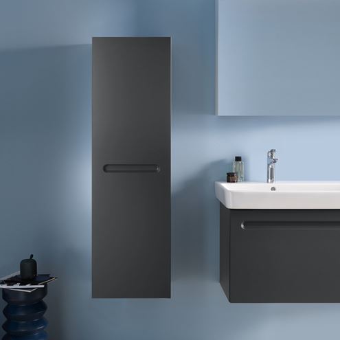 DURAVIT NO.1 nízká skříňka 40x36x132 cm, 1 dvířka, panty vlevo, matný grafit N11308L49490000 Obrázek - fotka