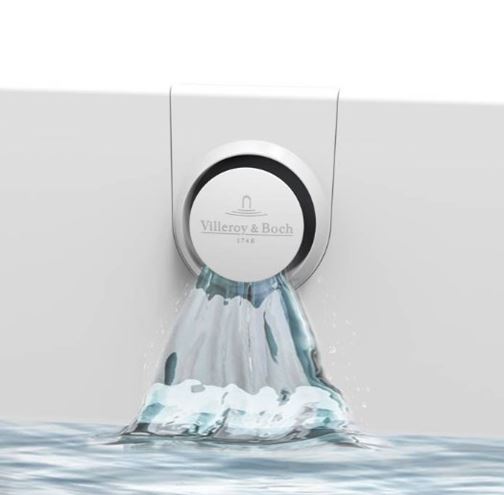 VILLEROY & BOCH krytka přepadu k napouštěcí a odtokové soupravě, Stone White UPCON0136-RW Obrázek - Hlavní obrázek