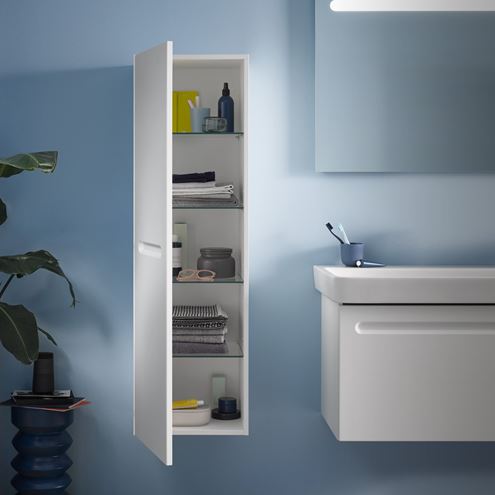 DURAVIT NO.1 nízká skříňka 40x36x132 cm, 1 dvířka, panty vpravo, matná bílá N11308R18180000 Obrázek - fotka