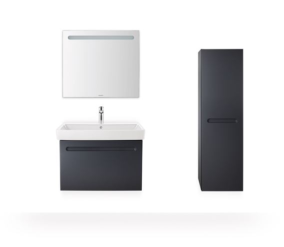 DURAVIT NO.1 nízká skříňka 40x36x132 cm, 1 dvířka, panty vpravo, matný grafit N11308R49490000 Obrázek - fotka