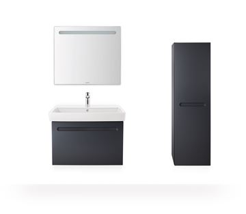 DURAVIT NO.1 nízká skříňka 40x36x132 cm, 1 dvířka, panty vpravo, matný grafit N11308R49490000 Obrázek - fotka