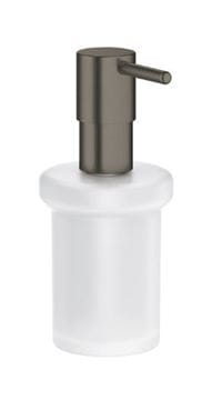 GROHE ESSENTIALS dávkovač tekutého mýdla 160 ml, bez držáku, sklo, kartáčovaný hard graphite