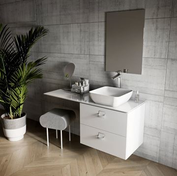 RAVAK SD COMFORT skříňka pod umyvadlo 60x46x50 cm, 2 zásuvky, lesklá bílá X000001377 Obrázek - fotka