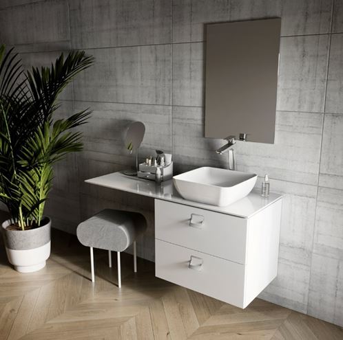 RAVAK SD COMFORT skříňka pod umyvadlo 60x46x50 cm, 2 zásuvky, lesklá bílá X000001377 Obrázek - fotka