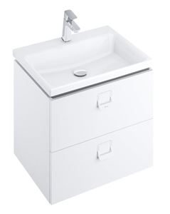 RAVAK SD COMFORT skříňka pod umyvadlo 60x46x50 cm, 2 zásuvky, lesklá bílá