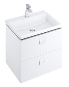 RAVAK SD COMFORT skříňka pod umyvadlo 60x46x50 cm, 2 zásuvky, lesklá bílá