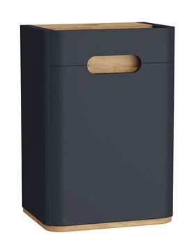 VITRA SENTO nízká skříňka 40x29,5x58 cm, 1 dvířka, panty vlevo, antracite mat