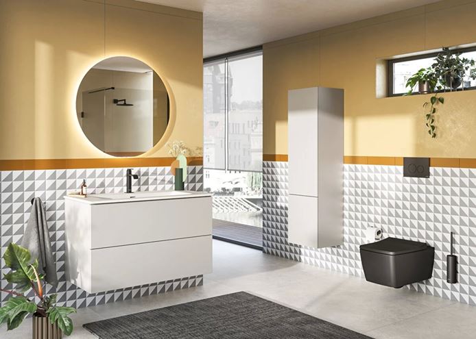VITRA METROPOLE PURE vysoká skříňka 40x36,5x150 cm, 2 dvířka, panty vlevo, Push-open, matná světle šedá 67219 Obrázek - fotka