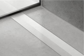 HANSGROHE 900 RAINDRAIN FLEX vrchní sada sprchového žlabu, zkracovatelný, pro instalaci volně na plochu, matná bílá 56045700 Obrázek - fotka
