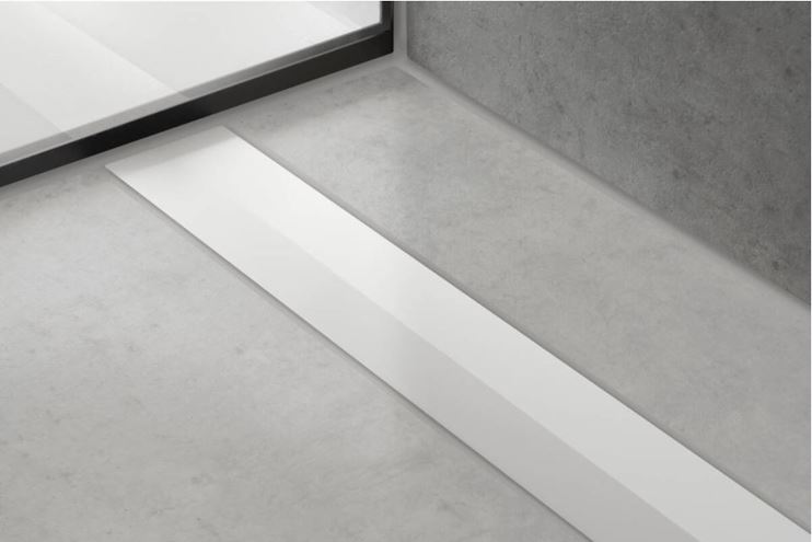 HANSGROHE 900 RAINDRAIN FLEX vrchní sada sprchového žlabu, zkracovatelný, pro instalaci volně na plochu, matná bílá 56045700 Obrázek - fotka