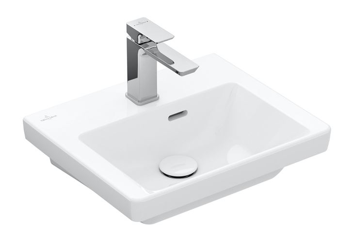 VILLEROY & BOCH SUBWAY 3.0 umyvadlo 45 cm, s otvorem pro baterii a přepadem, alpská bílá 43704501 Obrázek - fotka