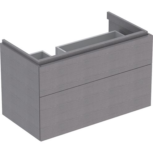 GEBERIT XENO2 skříňka pod umyvadlo 88x46,2x53 cm, 2 zásuvky, Push-open, s osvětlením, šedá 500.515.43.1 Obrázek - Hlavní obrázek