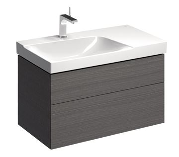 GEBERIT XENO2 skříňka pod umyvadlo 88x46,2x53 cm, 2 zásuvky, Push-open, s osvětlením, šedá 500.515.43.1 Obrázek - fotka