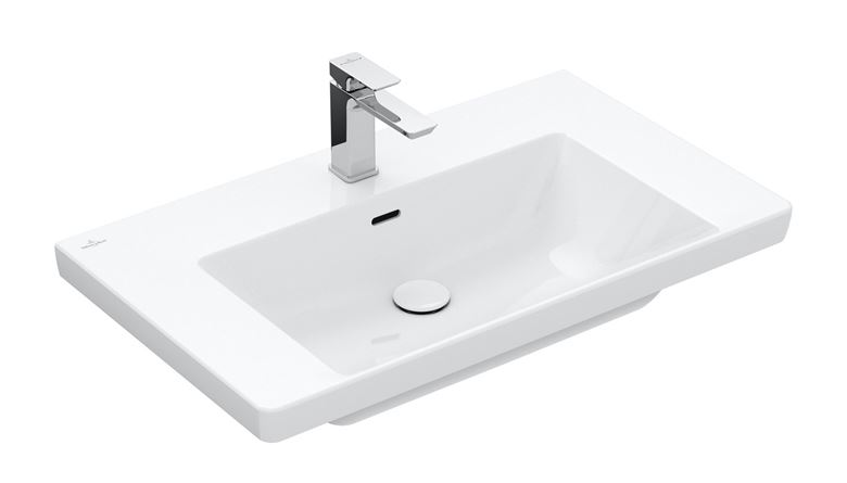 VILLEROY & BOCH SUBWAY 3.0 umyvadlo 80 cm, s otvorem pro baterii a přepadem, alpská bílá 4A708001 Obrázek - fotka